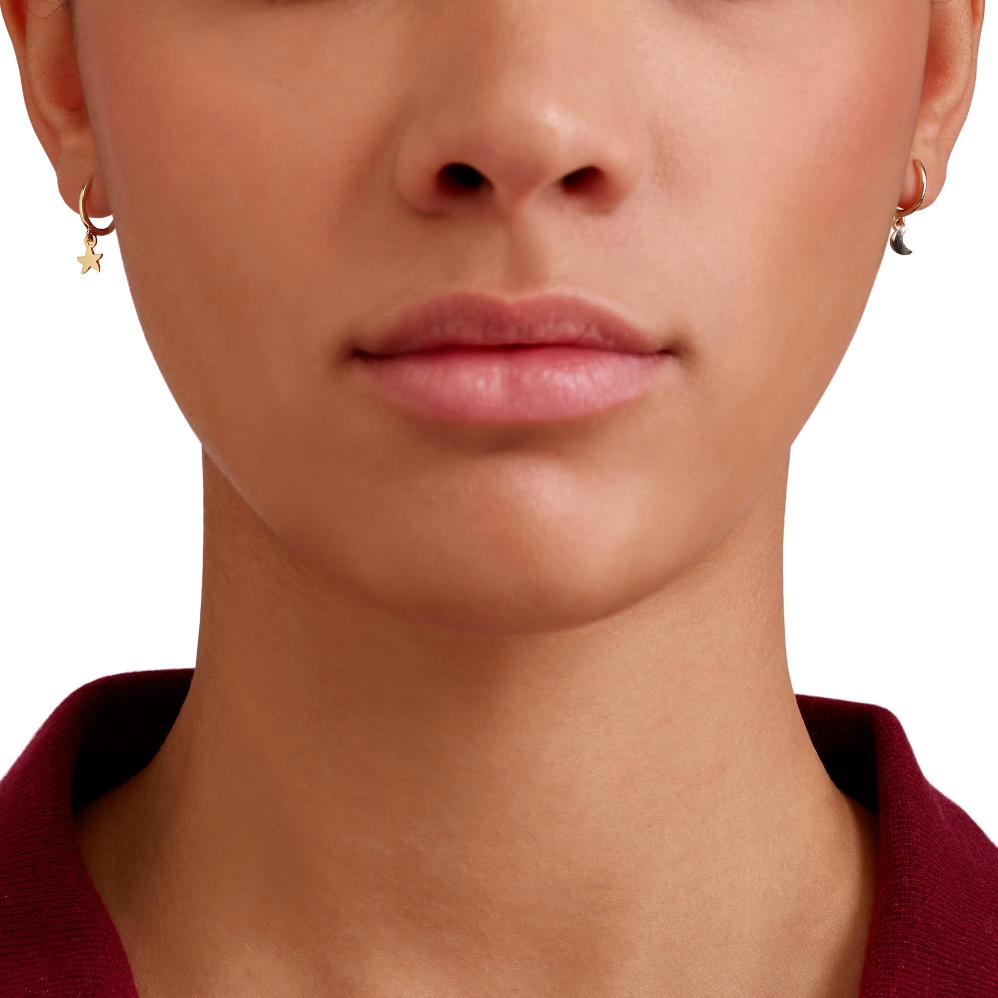 Paar Creolen Stella Luna 9K Gelbgold - Dodo - DOC5032UNIVE0009G