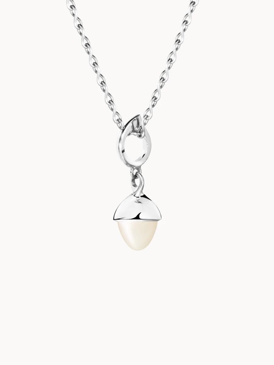Anhänger Mondstein weiß Mikado Flamenco Weißgold - Tamara Comolli - P-MFL-MoSa-wg