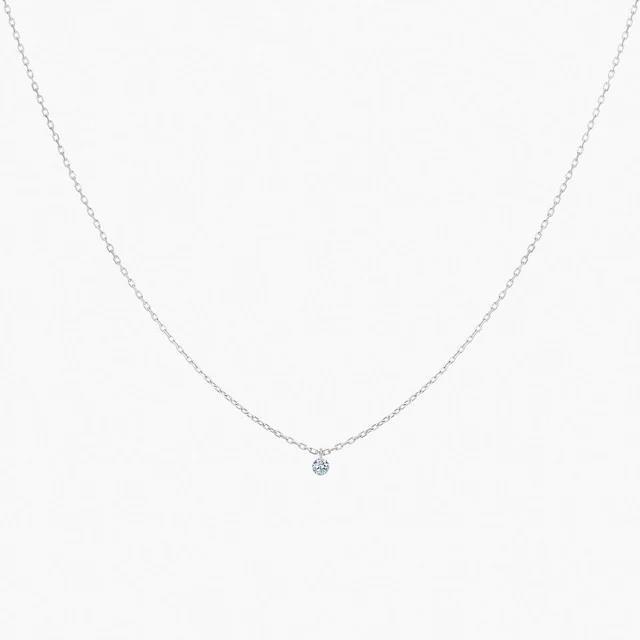 Kette 360° 0,10ct Diamant 18K Weißgold - La Brune et La Blonde - PE0001WGDI