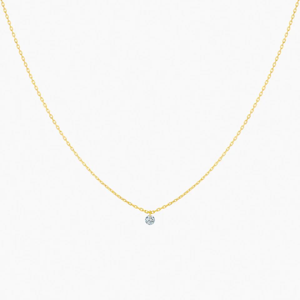 Kette 360° 0,20ct Diamant 18K Gelbgold - La Brune et La Blonde - PE0002YGDI