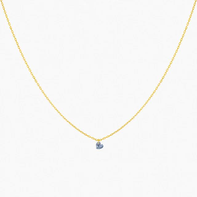 Kette 360° Herz 0,14ct Diamant 18K Gelbgold - La Brune et La Blonde - PE0009YGDI