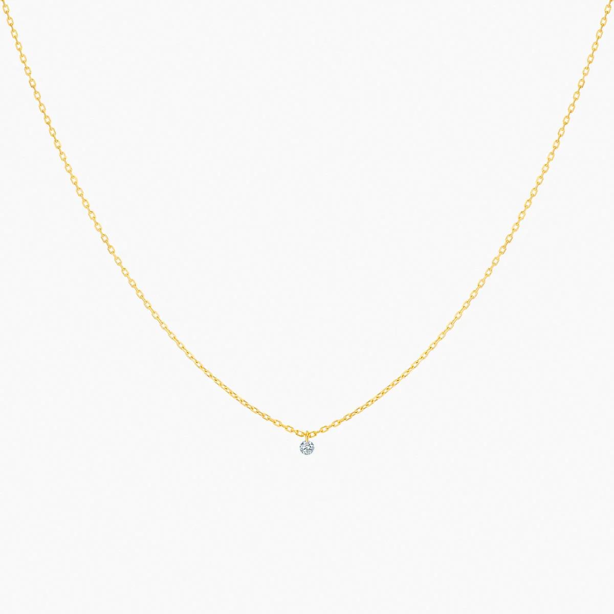 Kette 360° 0,07ct 18K Gelbgold Diamant - La Brune et La Blonde - PE0020YGDI