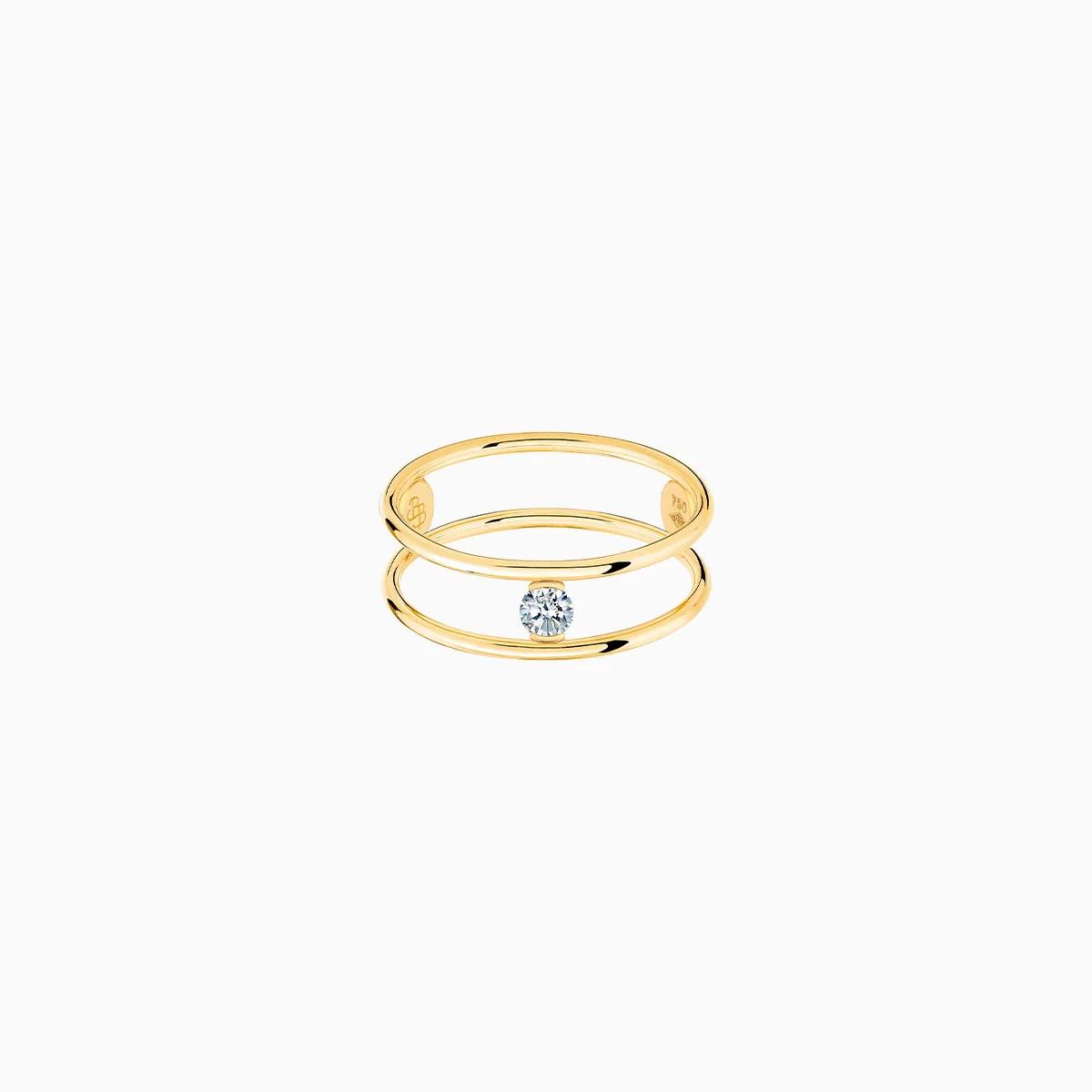 Ring Hula Hoop 18K Gelbgold Diamant - La Brune et La Blonde - RI0014YGDI