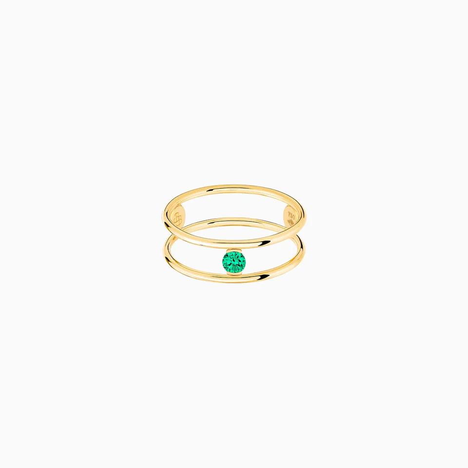Ring Hula Hoop Smaragd 18K Gelbgold - La Brune et La Blonde - RI0027YGEM