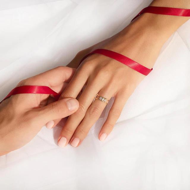 Ring Hula Hoop Trilogy Diamanten 18K Gelbgold - La Brune et La Blonde - RI0044YGDI