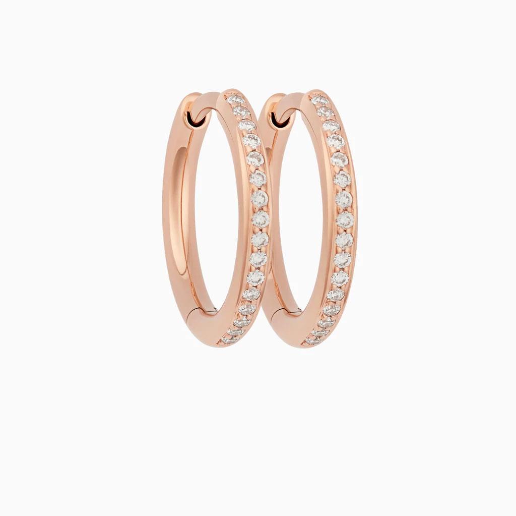Creolen Lux 18K Rosegold Brillanten 16mm - Bron - 7OR477916BR