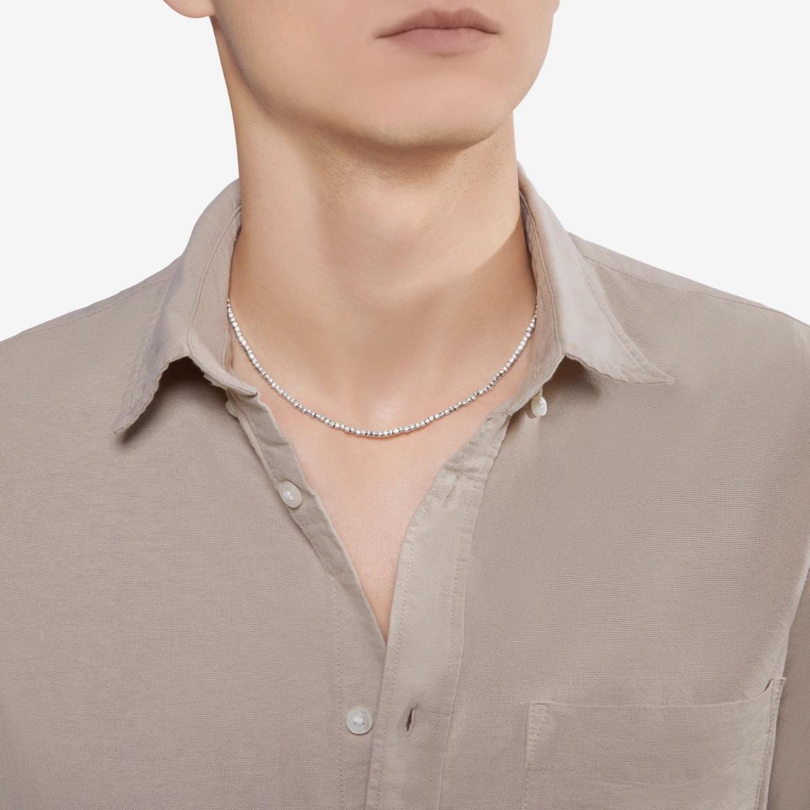 Kette Granelli mini 46 Silber - Dodo - DCC3005_GRANX_GAGMX_46