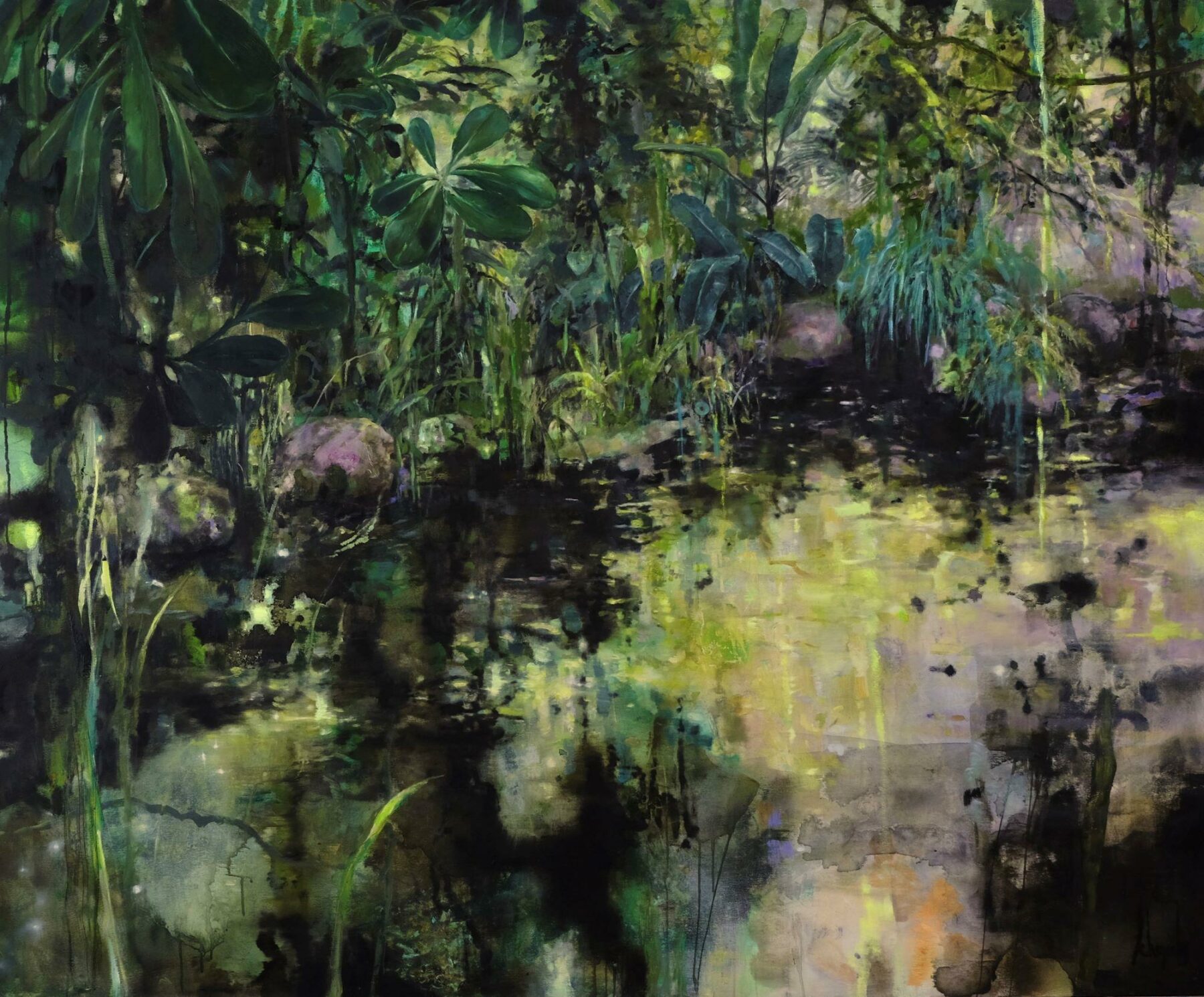 In the shade of her lush garden - Schapals, Carola - k-2512CS04