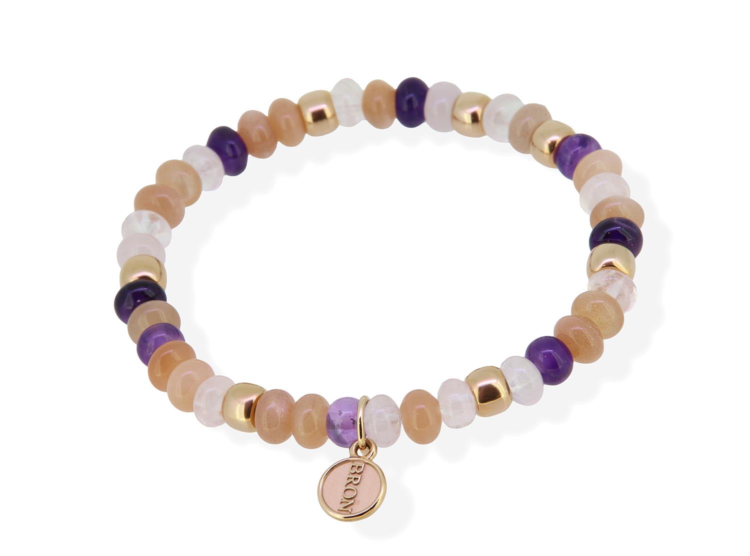Armband Reflex Amethyst Rosenquarz Mondstein - Bron - 8AR3985MIX22