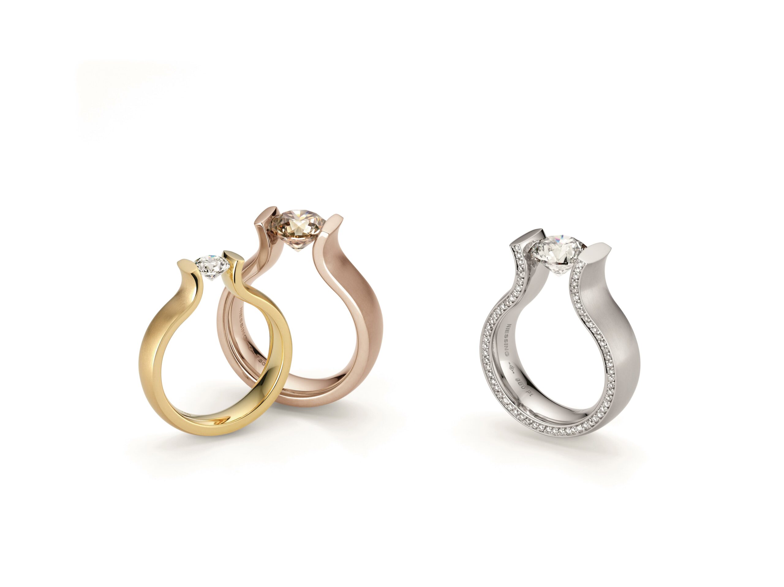 Spannring Lucia Highlights Platin Brillant 0,72ct - Niessing - N341921pt0,72