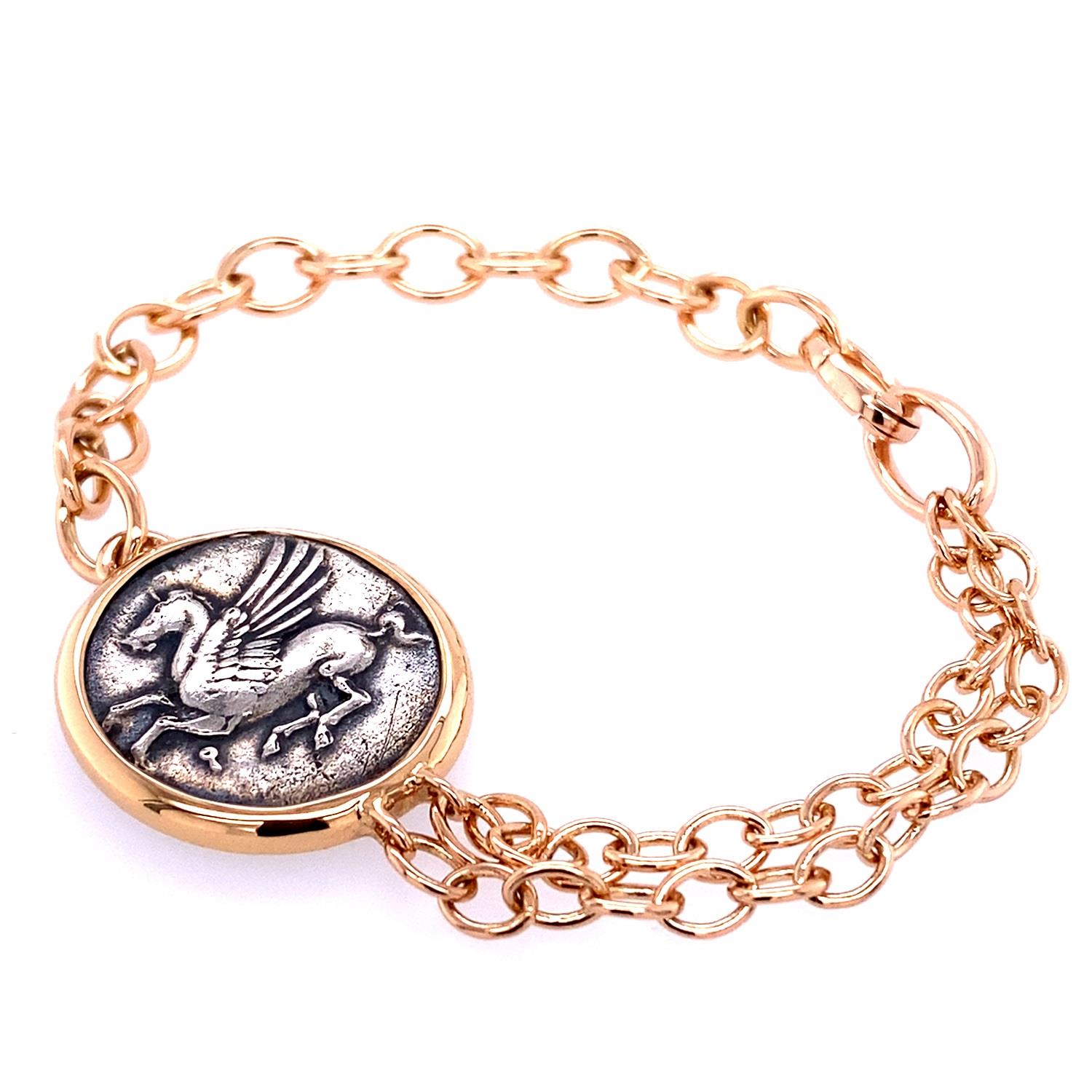 Armband Münze Pegasos Athena Roségold - TwentyTen - 12868