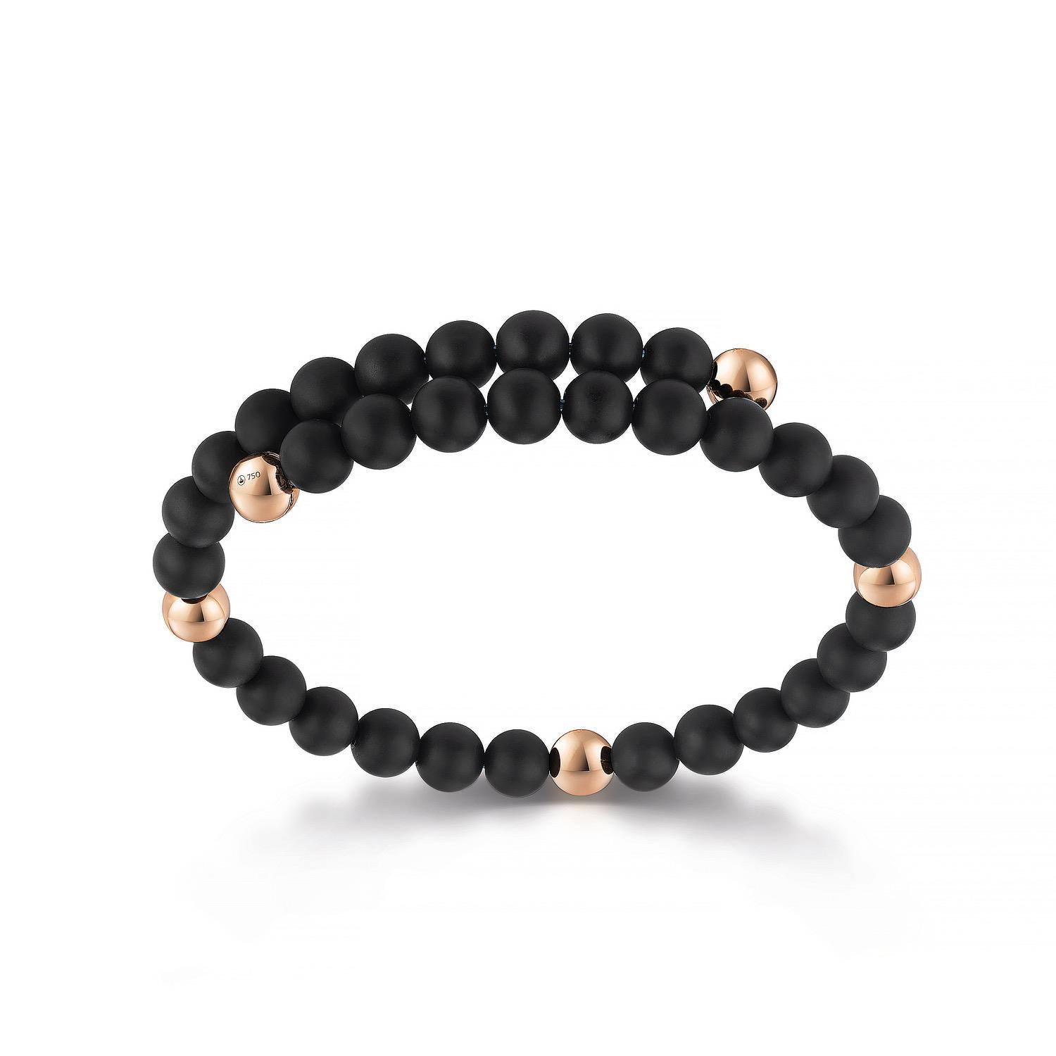 Armreif Rondello Onyx 18K Roségold - Emil Kraus - 27.00.RF5KG6.Om-60