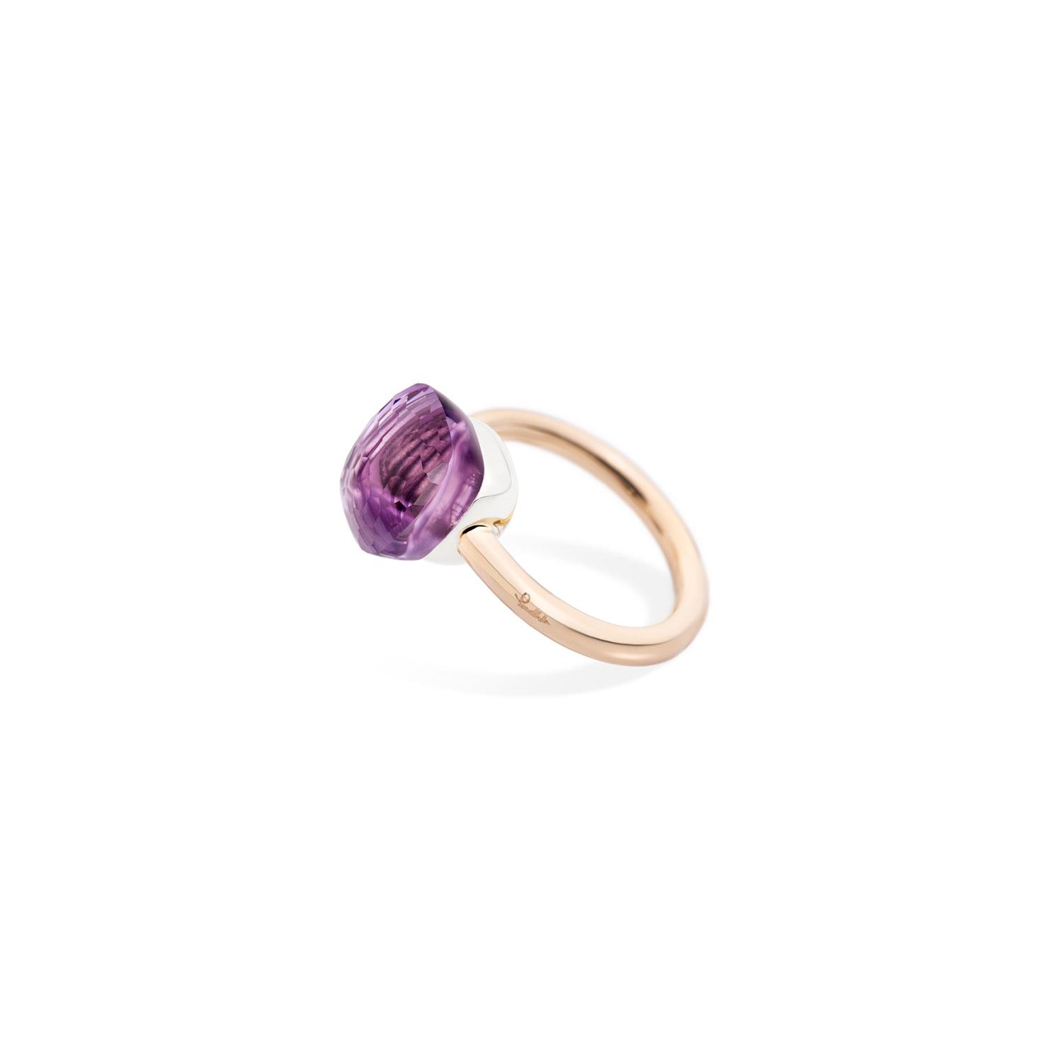 Ring Nudo Classic Amethyst 18K Rosé-und Weißgold - Pomellato - A.A110/06/0I