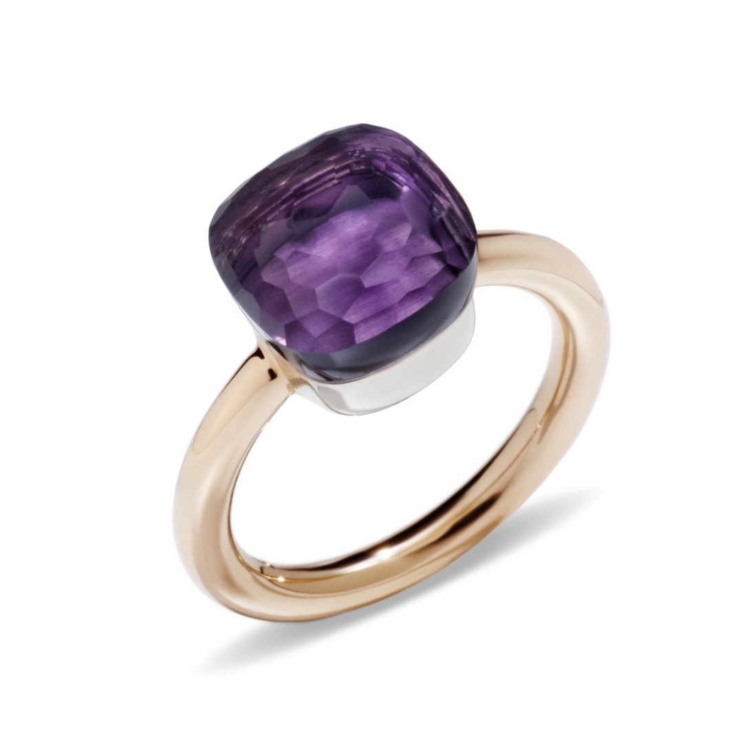 Ring Nudo Classic Amethyst 18K Rosé-und Weißgold - Pomellato - A.A110/06/0I