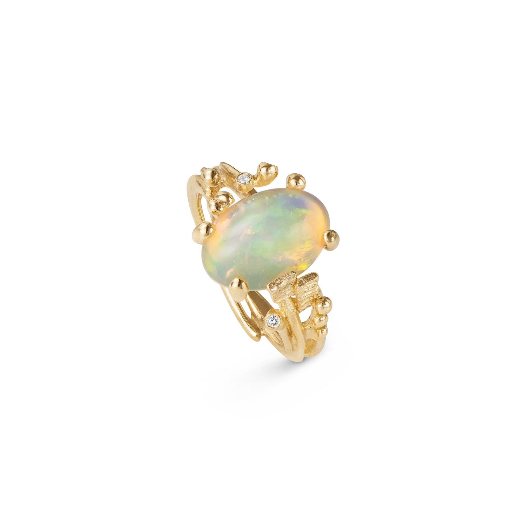 Ring BoHo Opal Brillanten 18K Gelbgold - Ole Lynggaard - A2929-401