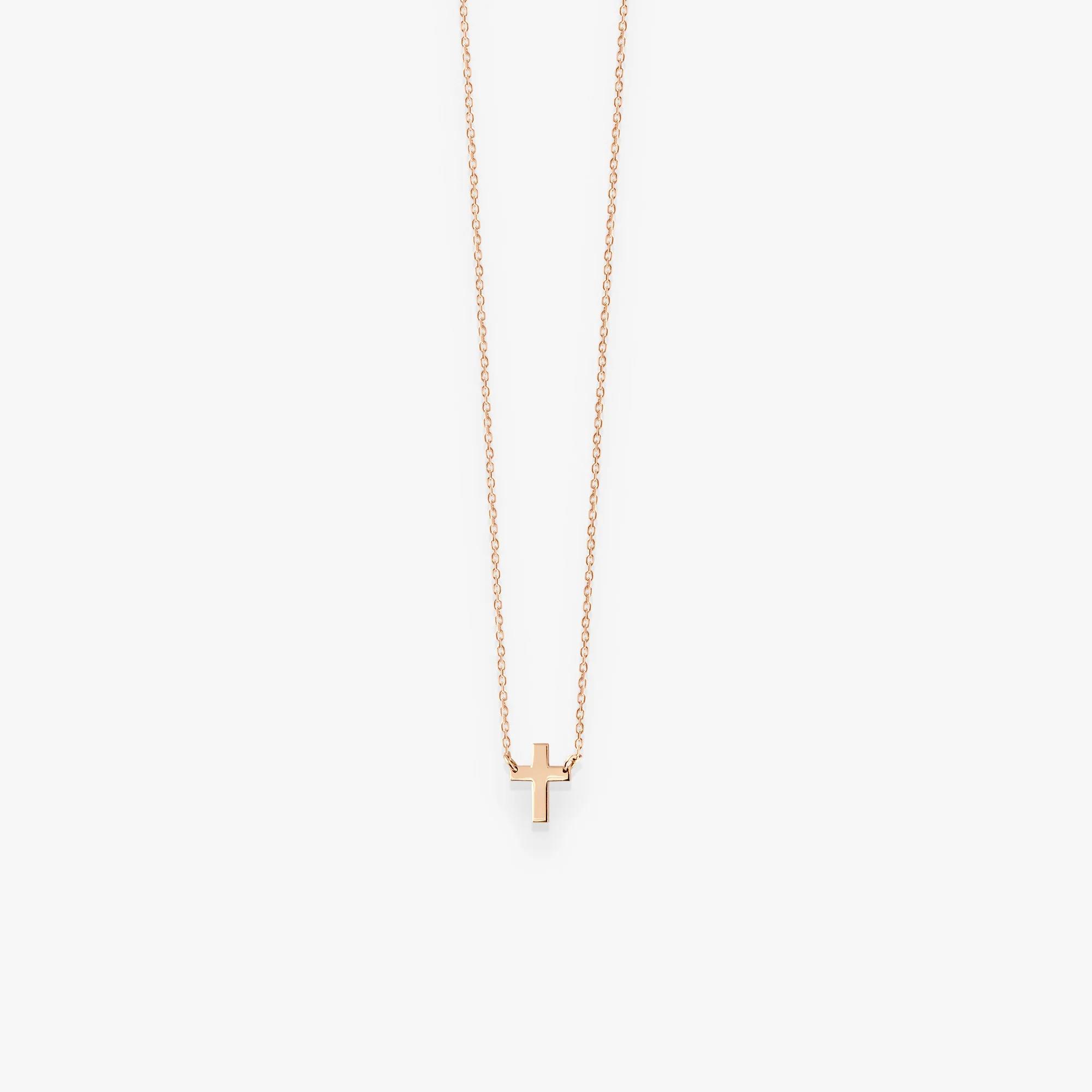 Kette Teresa Kreuz 18K Roségold - vanrycke - CT1R0-01