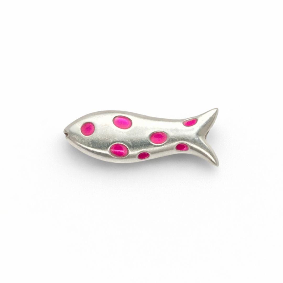 Anhänger Fisch Koi Pink Email 925 Silber - Sabine Scheuble - F17091SP