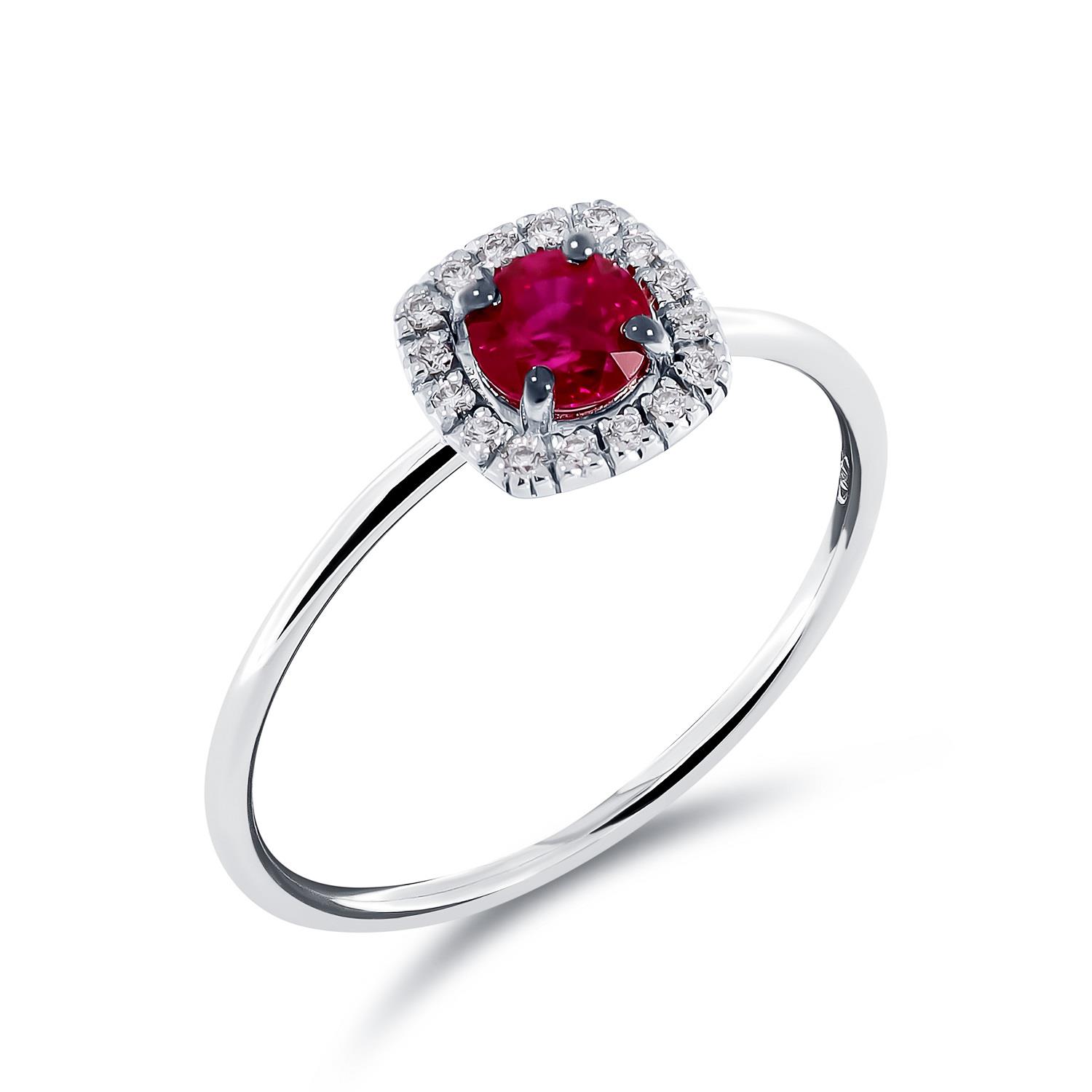 Ring Arya Rubin Diamanten 18K Weißgold - Individuelle Marken - FA4708-QB007001