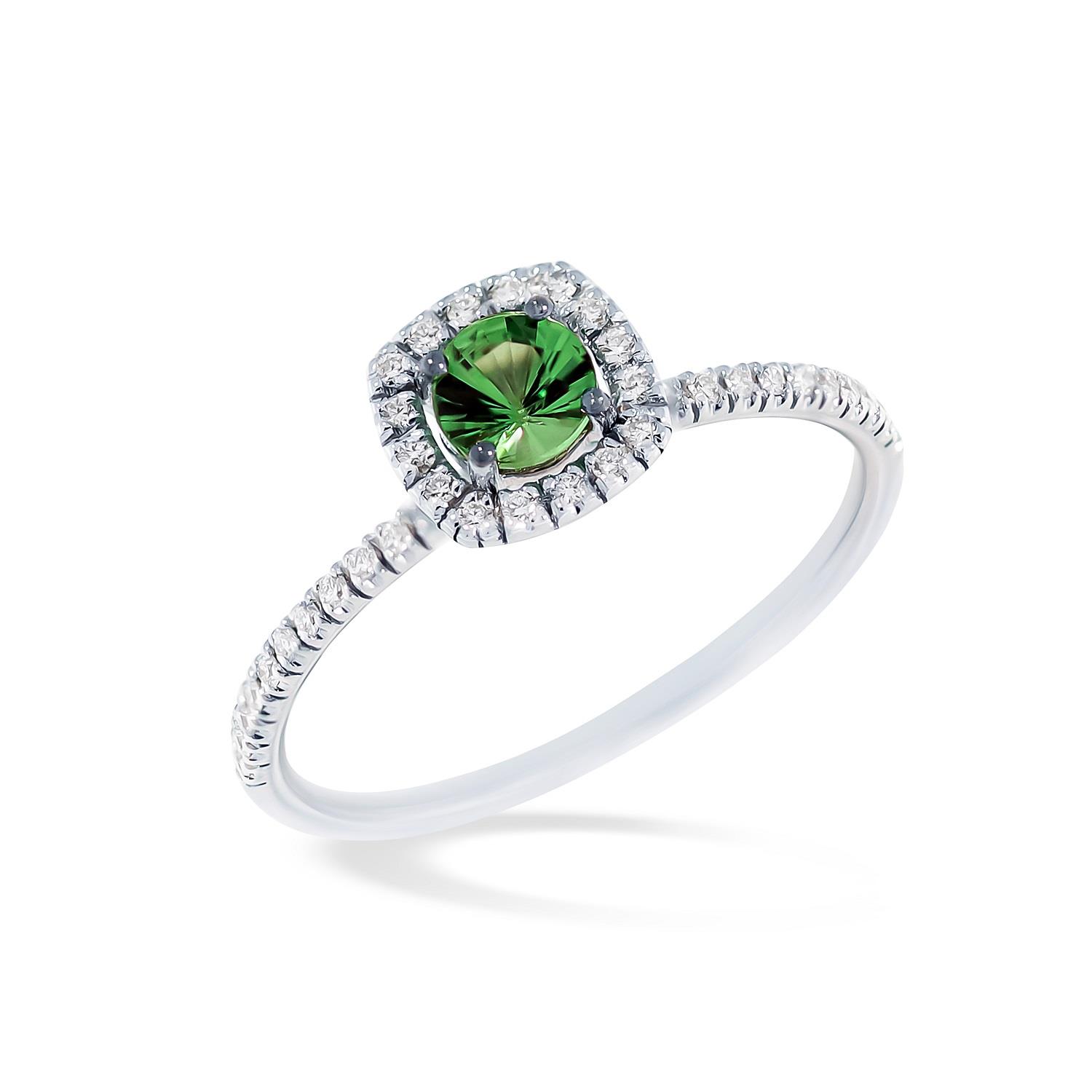 Ring Arya Tsavorit Diamanten 18K Weißgold - Individuelle Marken - FA4728-QB013001