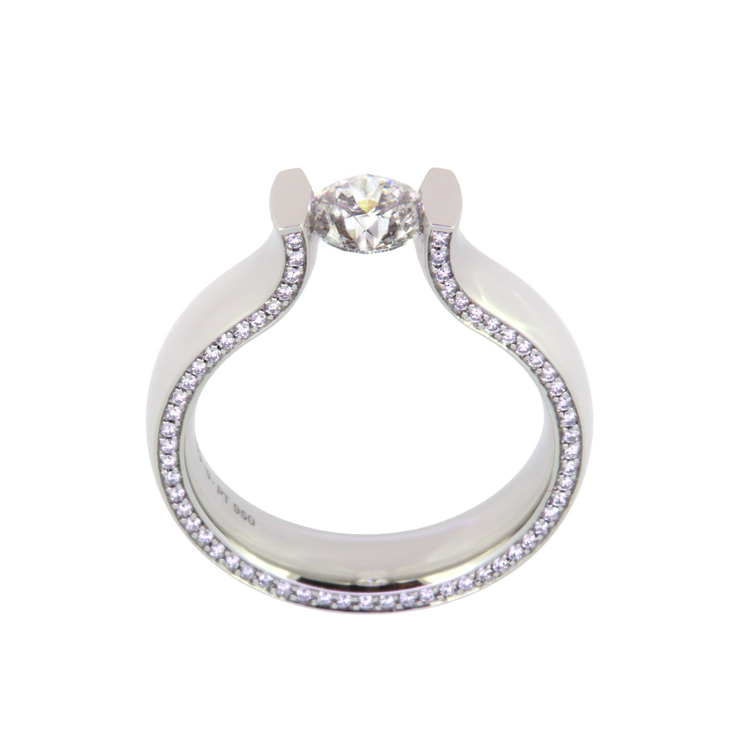 Spannring Lucia Highlights Platin Brillant 0,72ct - Niessing - N341921pt0,72