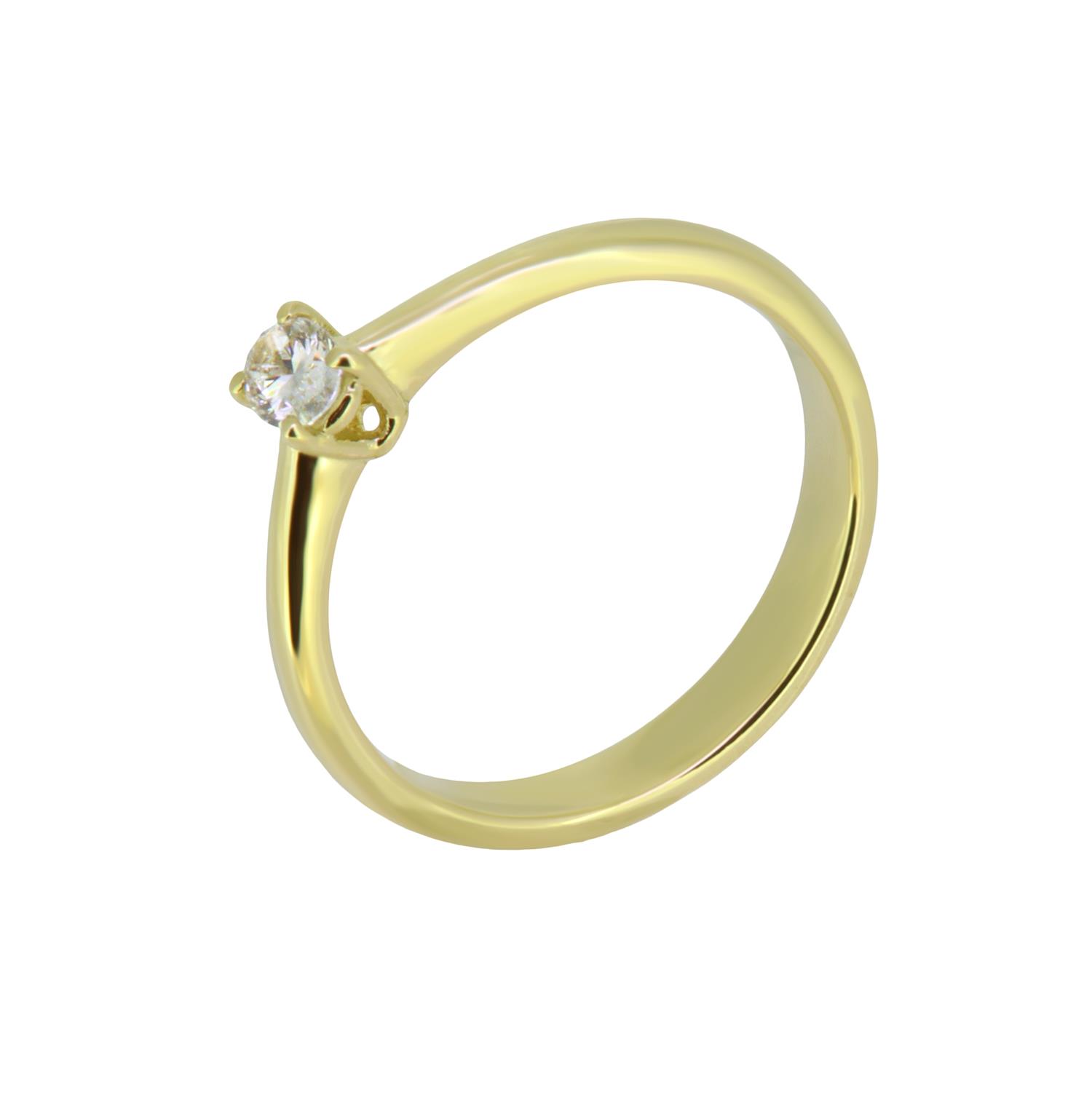 Ring Brillant Oval Cut 0,18ct 18K Gelbgold - Individuelle Marken - 001AN1154