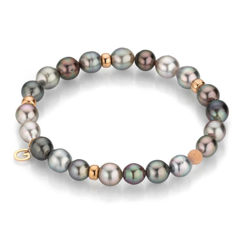 Powerarmband 18K Roségold Tahitiperlen - Gellner - 2-81676-01