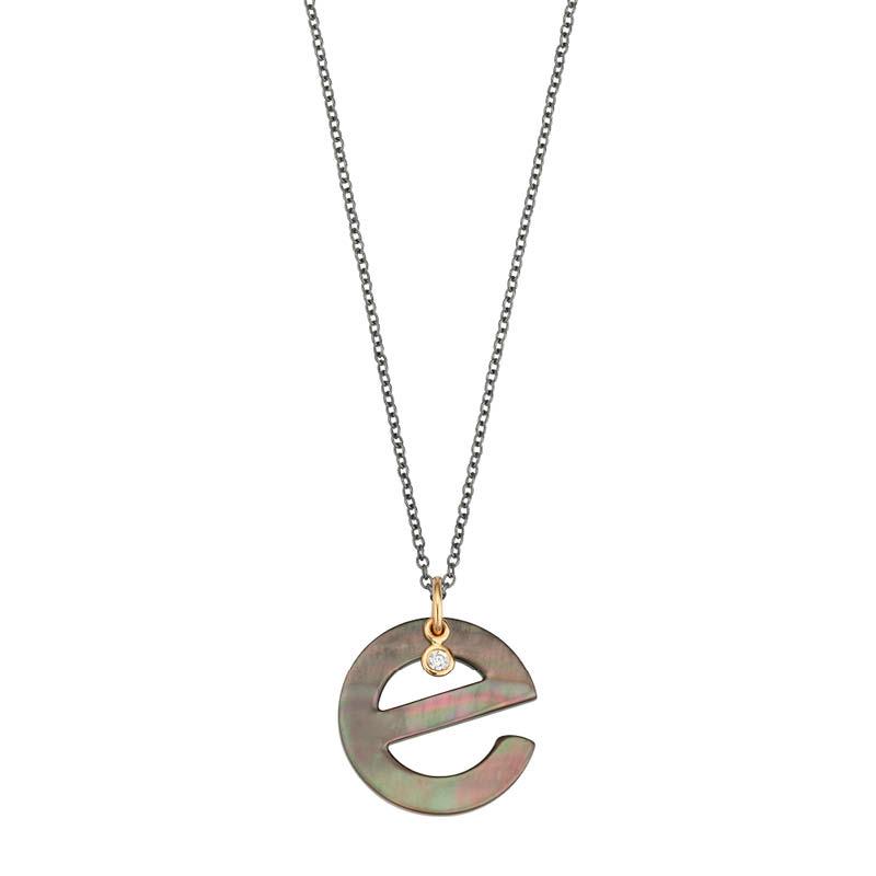 Kette Buchstabe E Perlmutt 18K Roségold Silber - Gellner - 2-81716-05