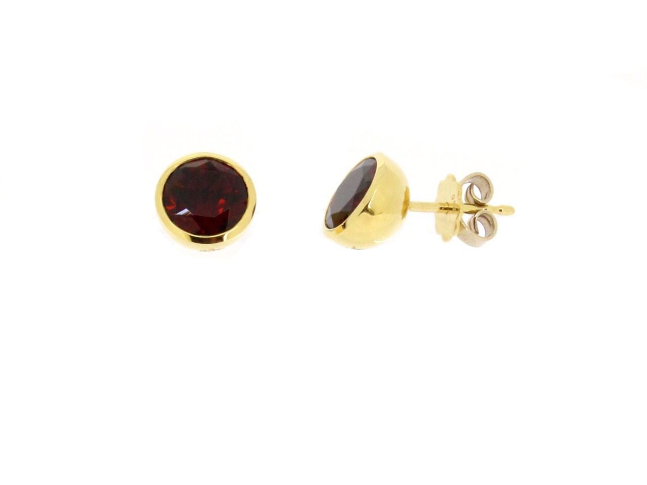 Ohrstecker Blub Granat 18K Gelbgold - Georg Spreng - 309spre10-A10