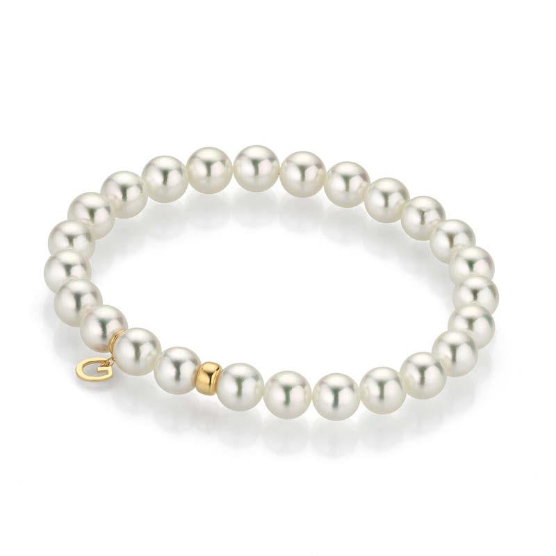 Powerarmband 18K Gelbgold Akoya Perlen Nova - Gellner - 5-25144-01
