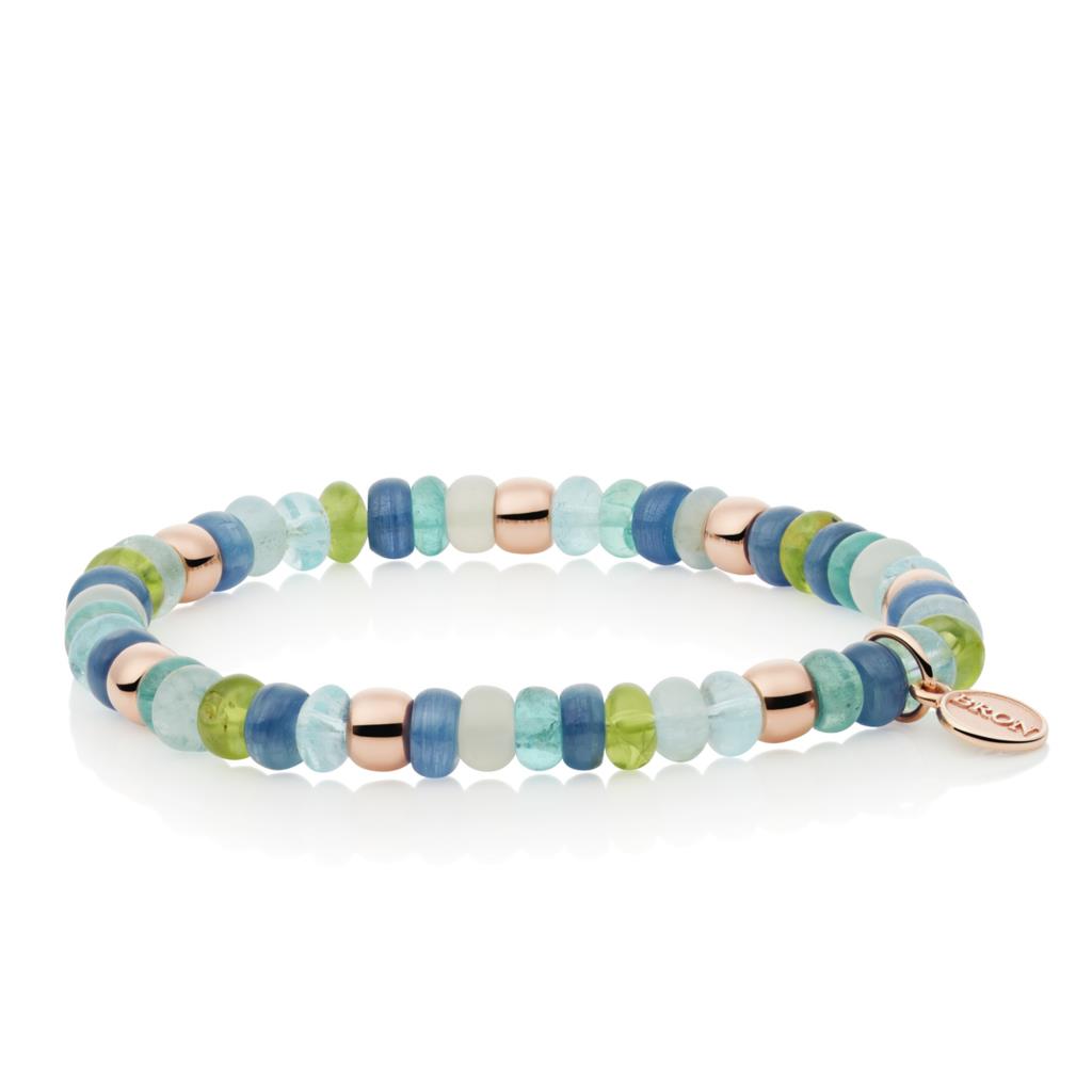 Armschmuck Reflex Aquamarin Peridot Apatit Roségol - Bron - 8AR3985MIX97