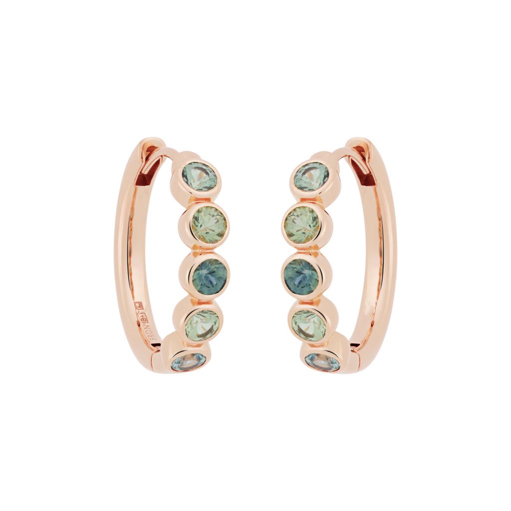 Creolen Confetti Wave Saphir 18K Roségold - Bron - 8OR4899WAVE