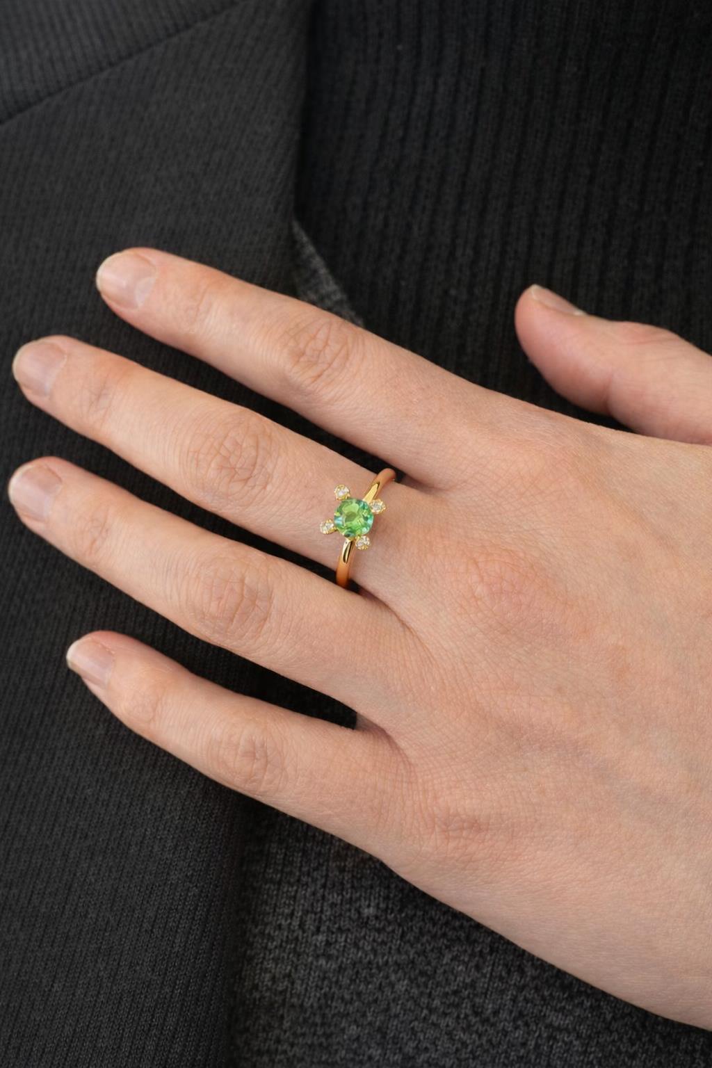 Ring Phlox 6mm Peridot 18K Roségold - Bron - 8RR4715PEBR