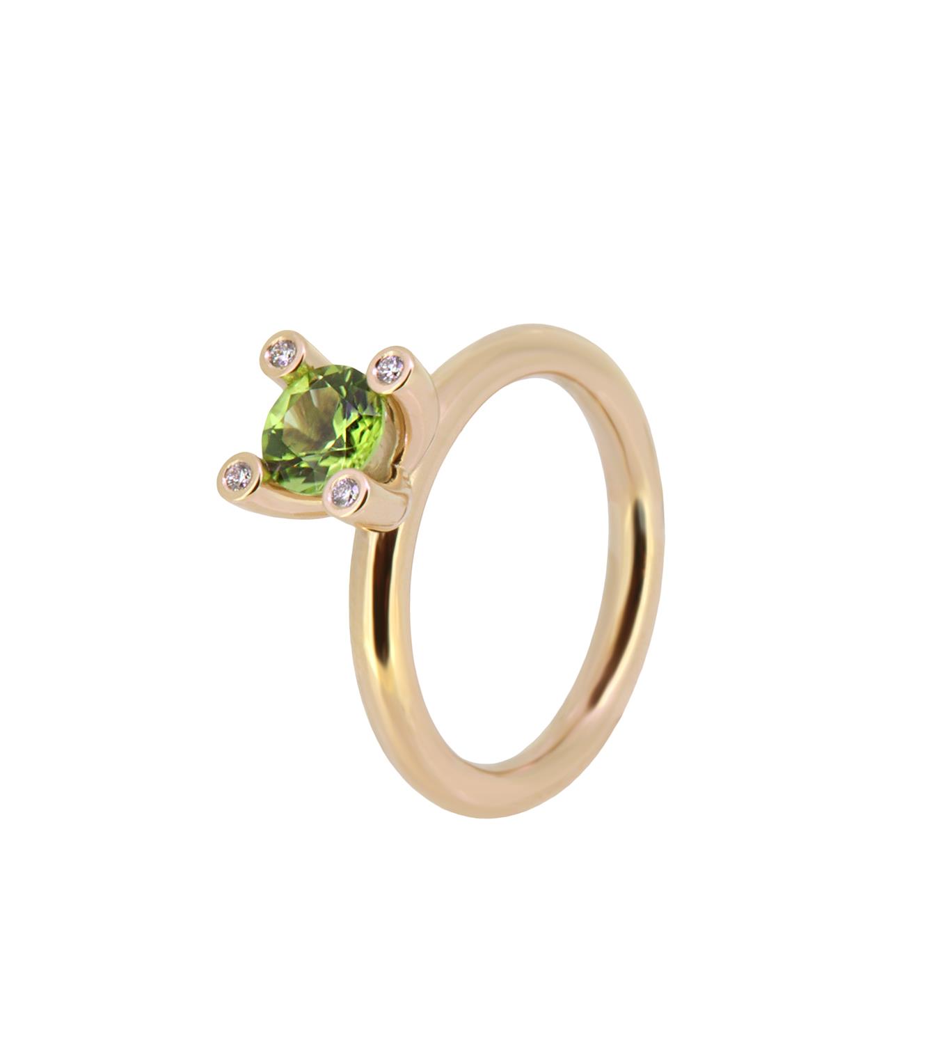 Ring Phlox 6mm Peridot 18K Roségold - Bron - 8RR4715PEBR