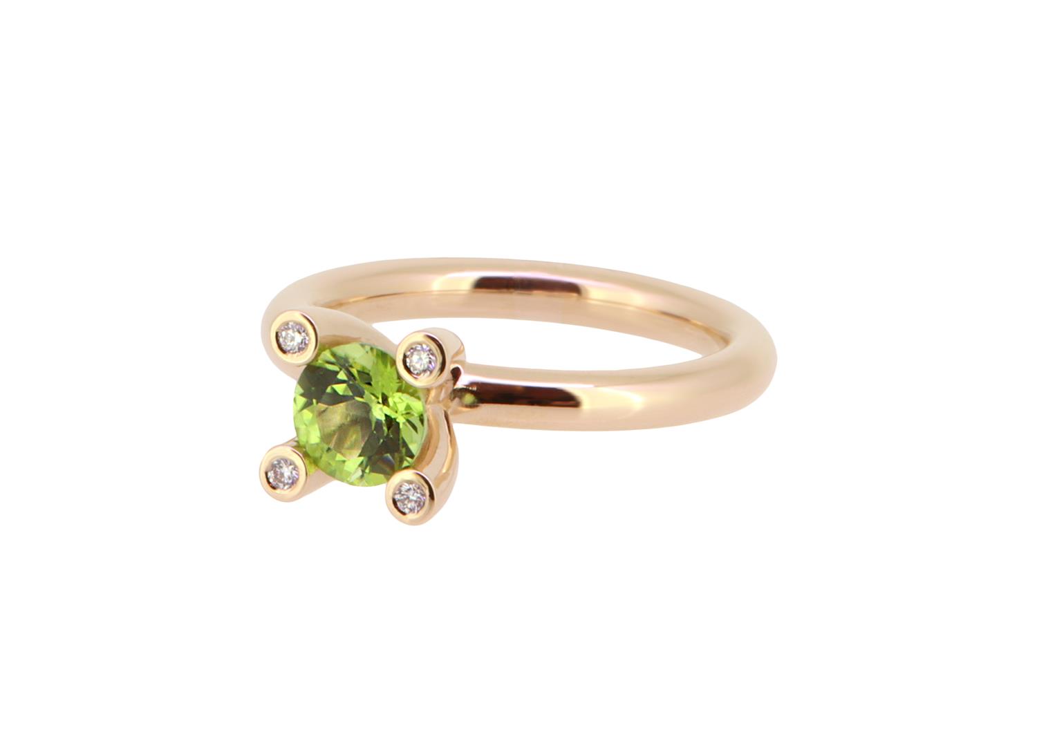 Ring Phlox 6mm Peridot 18K Roségold - Bron - 8RR4715PEBR