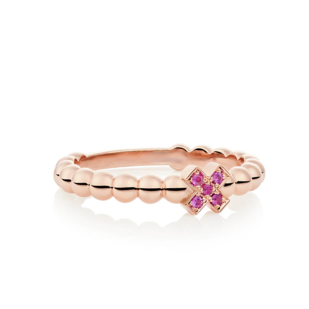 Ring Joy Küsschen Saphir pink 18K Roségold - Bron - 8RR4746RK2