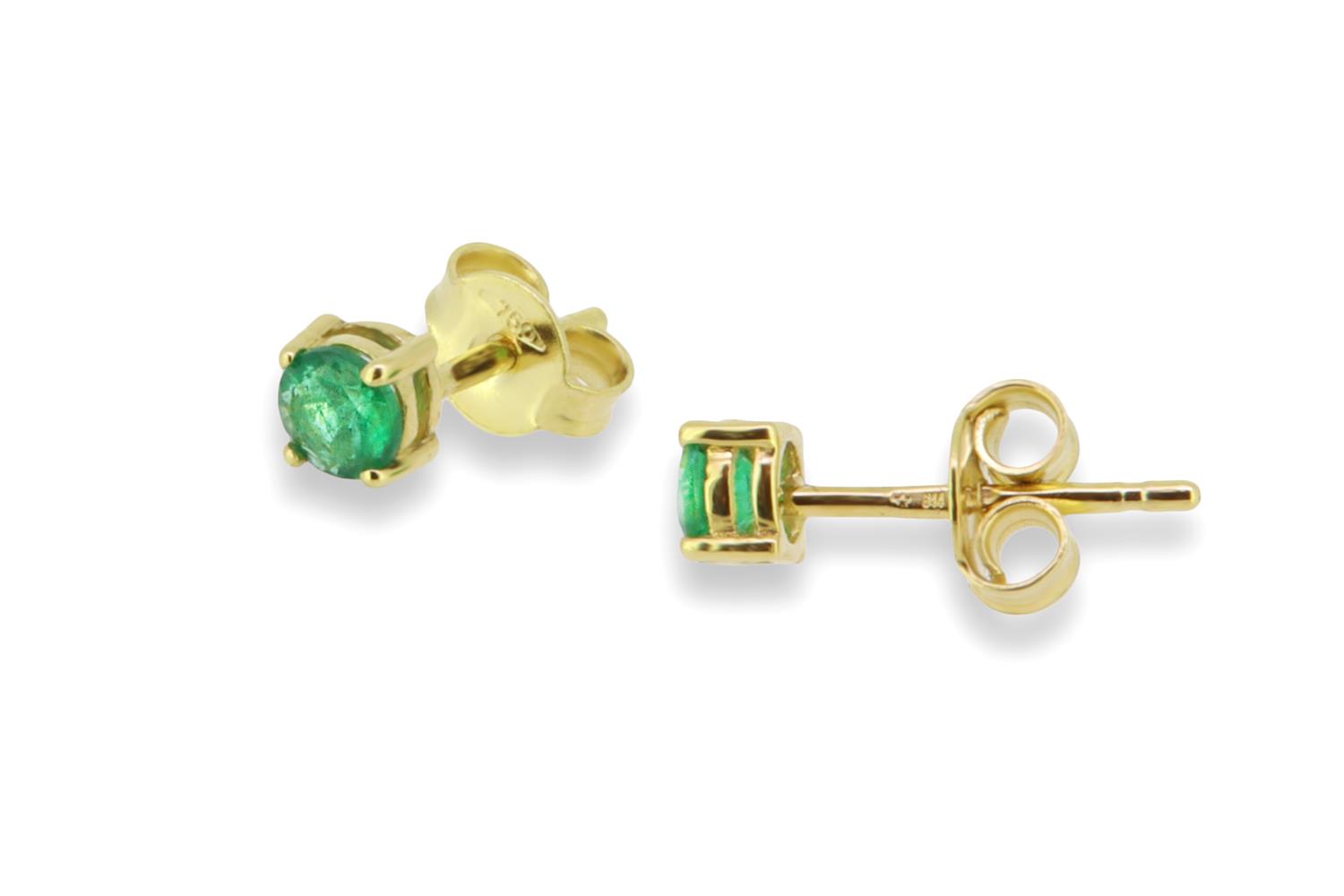 Ohrstecker Smaragd 18K Gelbgold - Individuelle Marken - A23OG0043