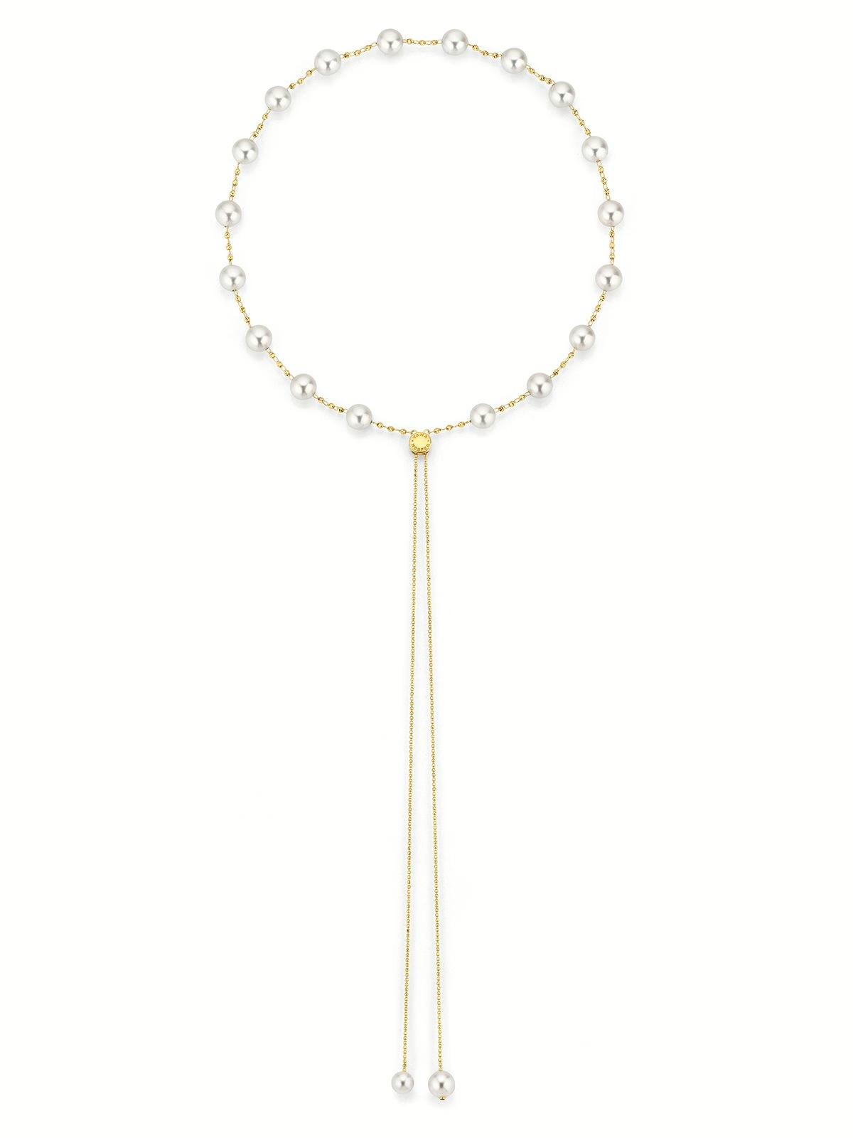 Kette Charmant Akoyaperle 18K Gelbgold - Yana Nesper - CH22