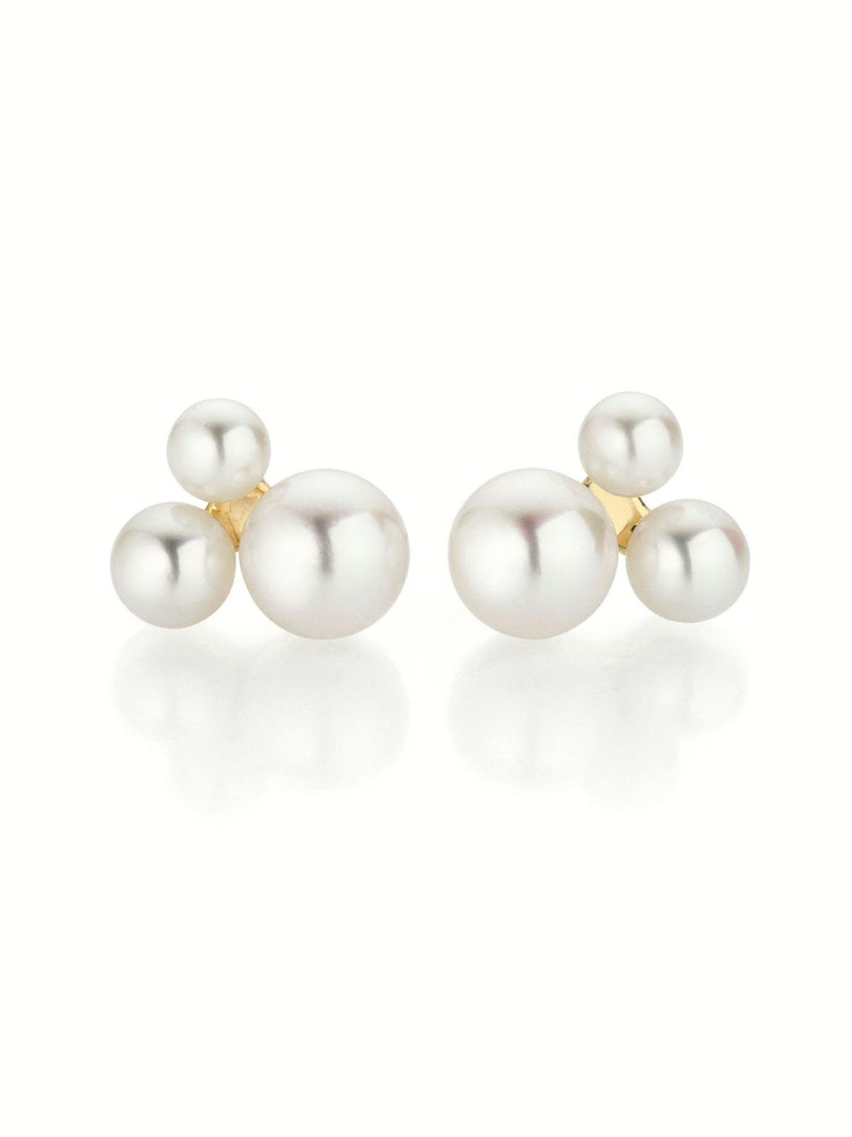 Ohrstecker Akoya Perlen 18K Gelbgold - Yana Nesper - NB32