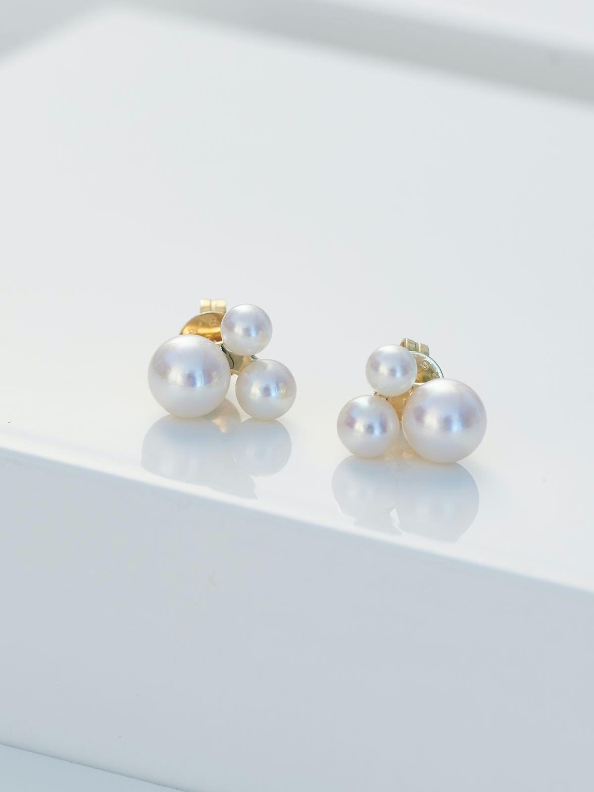 Ohrstecker Akoya Perlen 18K Gelbgold - Yana Nesper - NB32