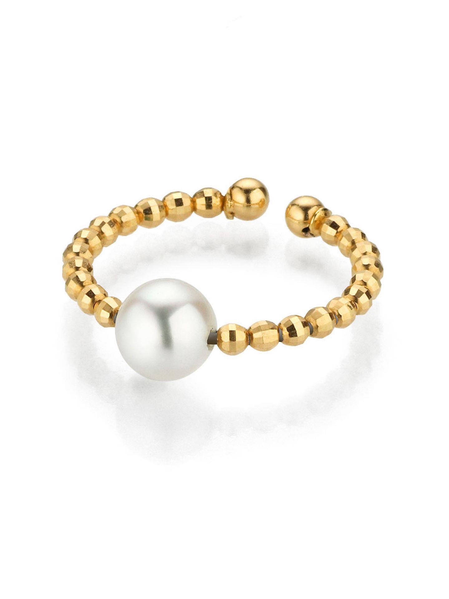 Ohrring Ear Cuff 18K Gold Akoya Perle - Yana Nesper - NB41