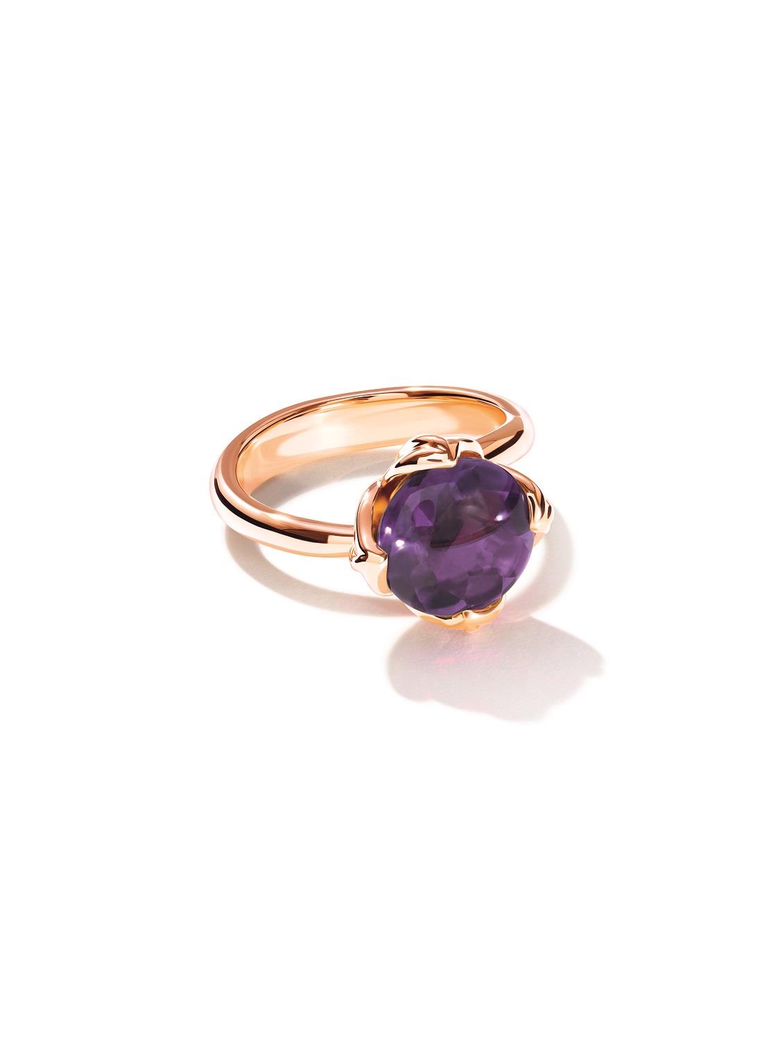 Ring Tulip small Amethyst 18K Roségold - Tamara Comolli - R-TUL-s-Am-rg