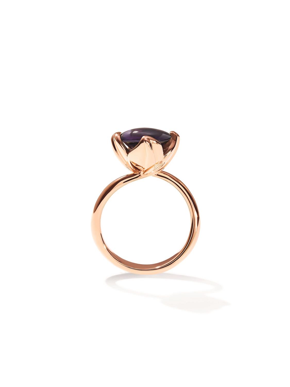 Ring Tulip small Amethyst 18K Roségold - Tamara Comolli - R-TUL-s-Am-rg