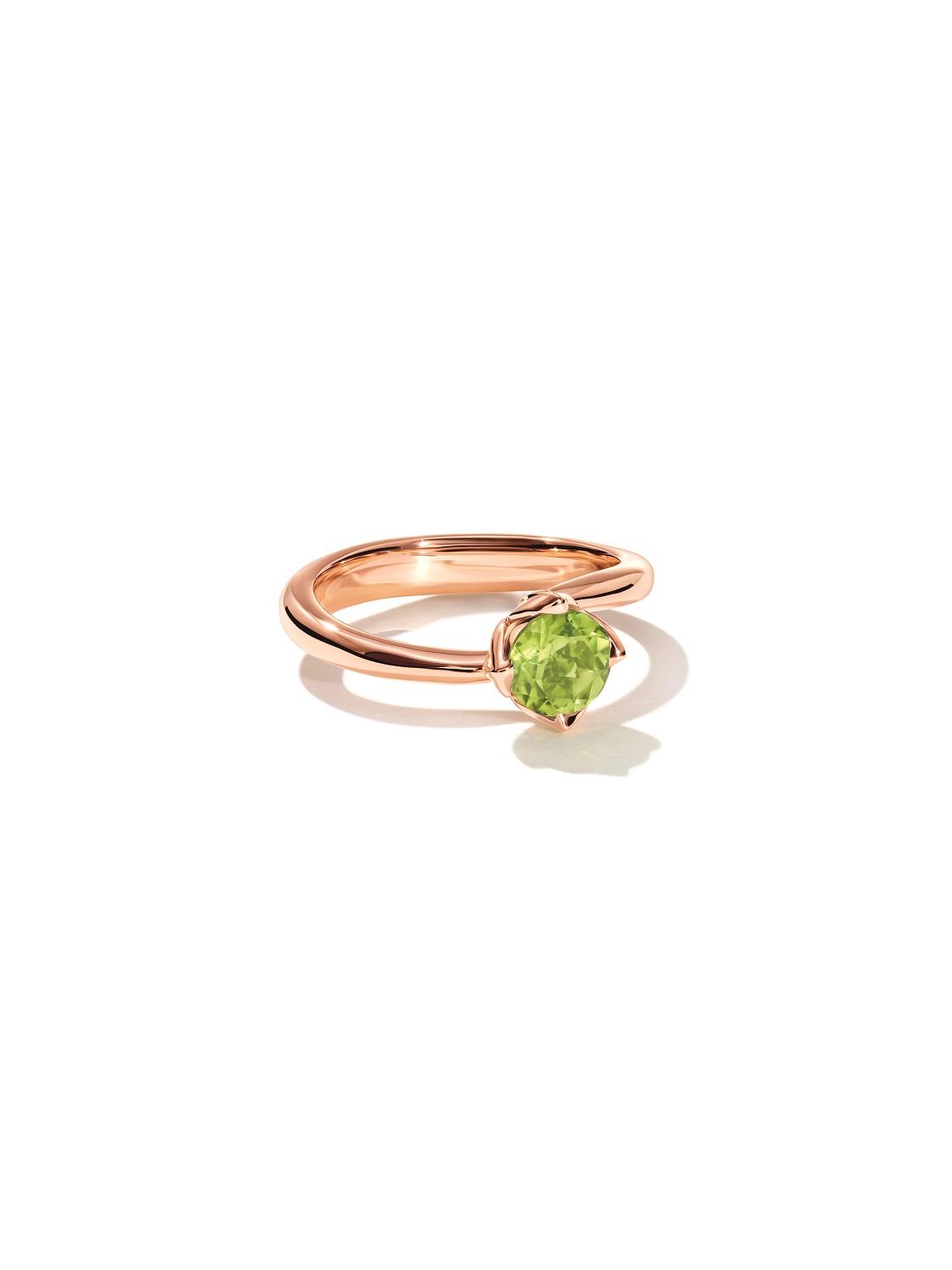 Ring Tulip xs Peridot 18K Roségold - Tamara Comolli - R-TUL-xs-Per-rg