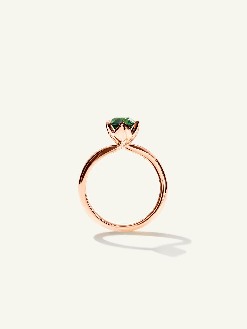 Ring Tulip xs Turmalin grün 18K Roségold - Tamara Comolli - R-TUL-xs-TuGr-rg