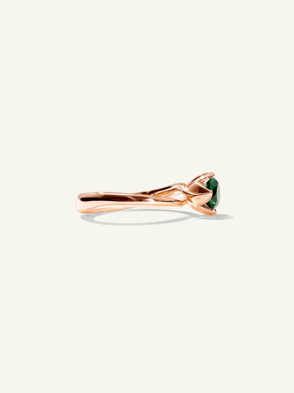 Ring Tulip xs Turmalin grün 18K Roségold - Tamara Comolli - R-TUL-xs-TuGr-rg
