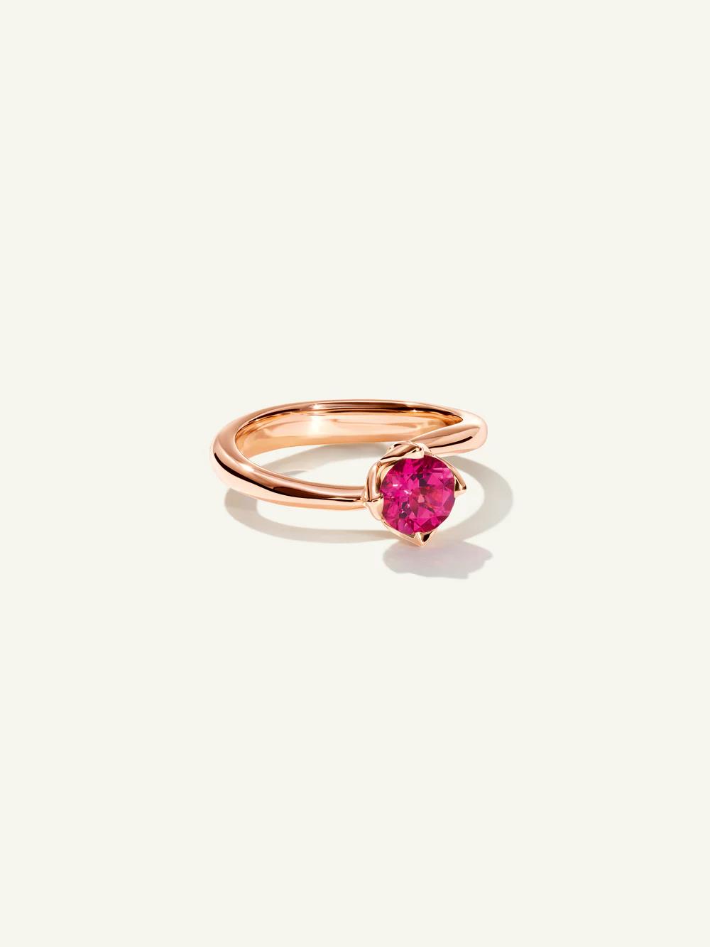 Ring Tulip xs Turmalin rosa 18K Roségold - Tamara Comolli - R-TUL-xs-TuRo-rg