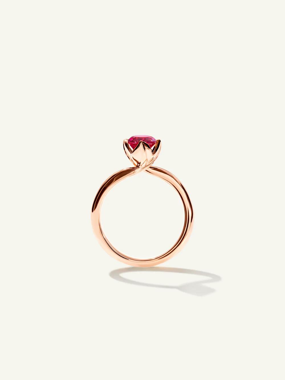 Ring Tulip xs Turmalin rosa 18K Roségold - Tamara Comolli - R-TUL-xs-TuRo-rg