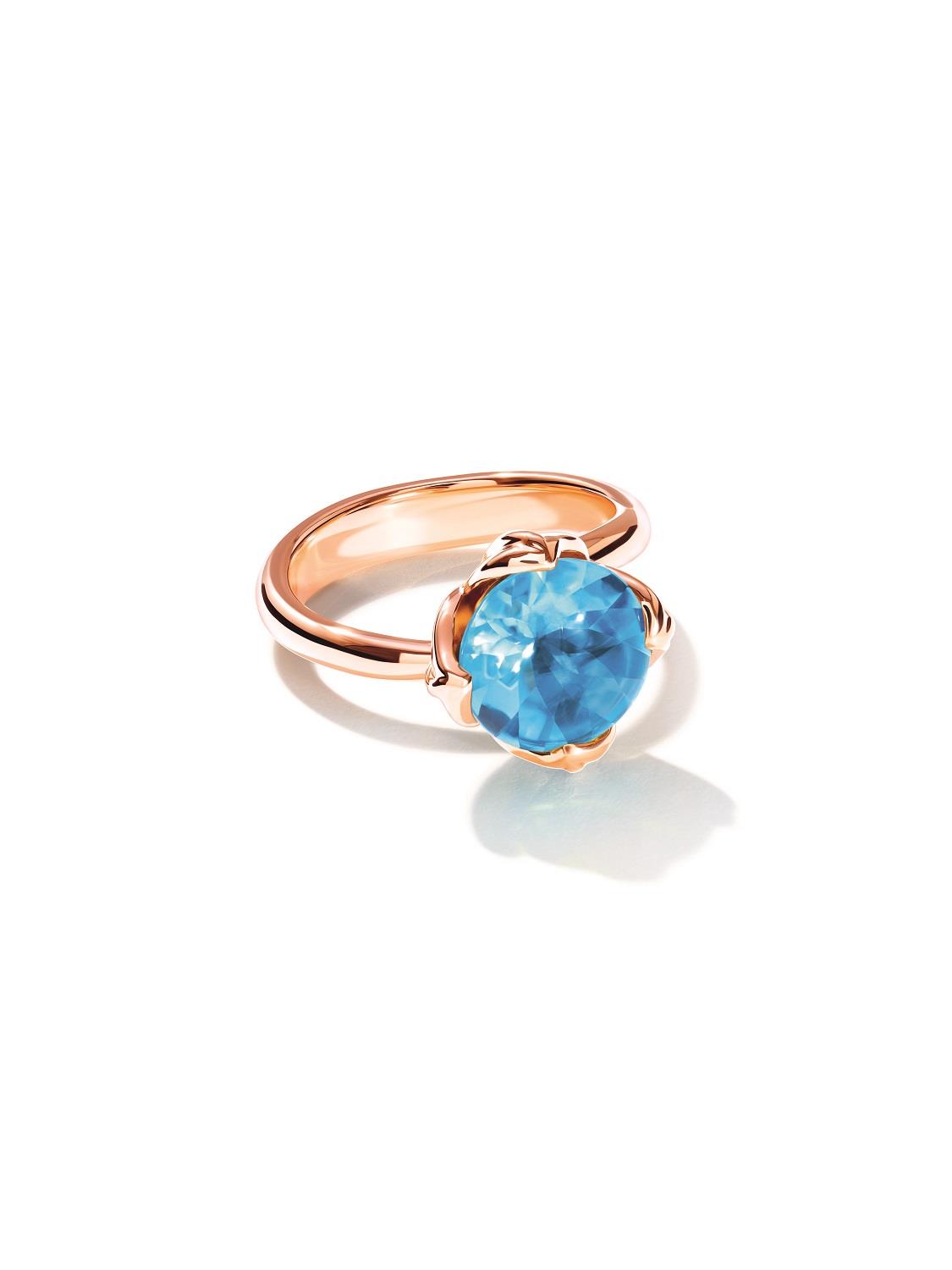 Ring Tulip small Swiss Topas 18K Roségold - Tamara Comolli - R-Tul-s-ToSw-rg