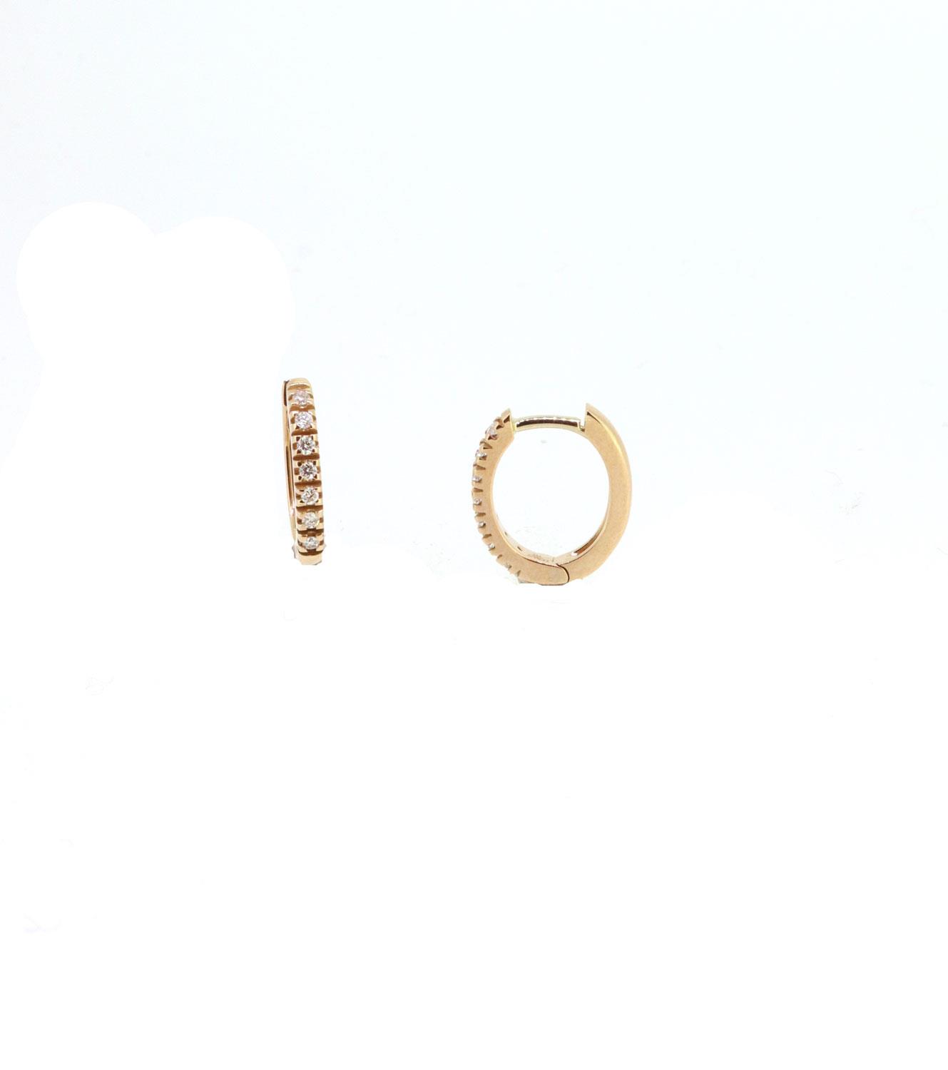 Creolen Brillanten Rosegold - Individuelle Marken - 011OG0007