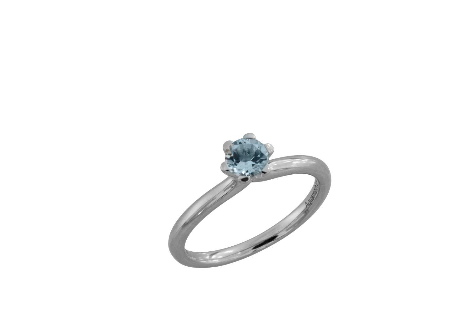 Ring Aquamarin 0,40ct 18K Weißgold - GalerieVoigt - 1270105159